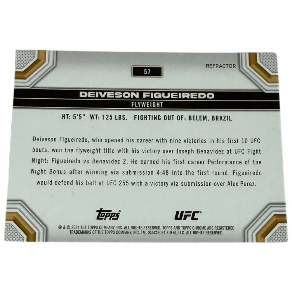 2024 Topps Chrome UFC Deiveson Figueiredo #57‎ Refractor 19I